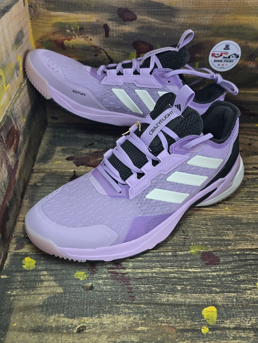 Adidas‎ Crazyflight 6 Indoor Volleyball Sneakers Purple HP7027 Women's Size 9.5